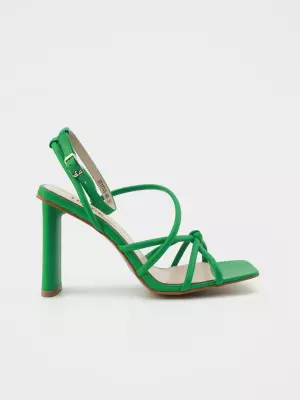 Female heeled sandals URBAN TRACE:  green, Summer - 01