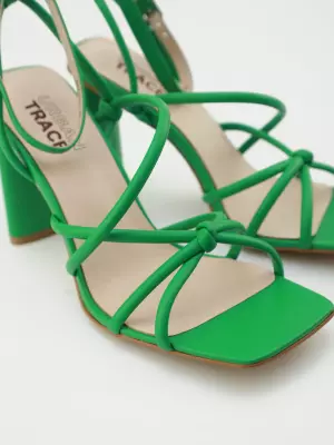 Female heeled sandals URBAN TRACE:  green, Summer - 02