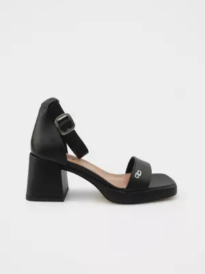 Female heeled sandals URBAN TRACE:  black, Summer - 01