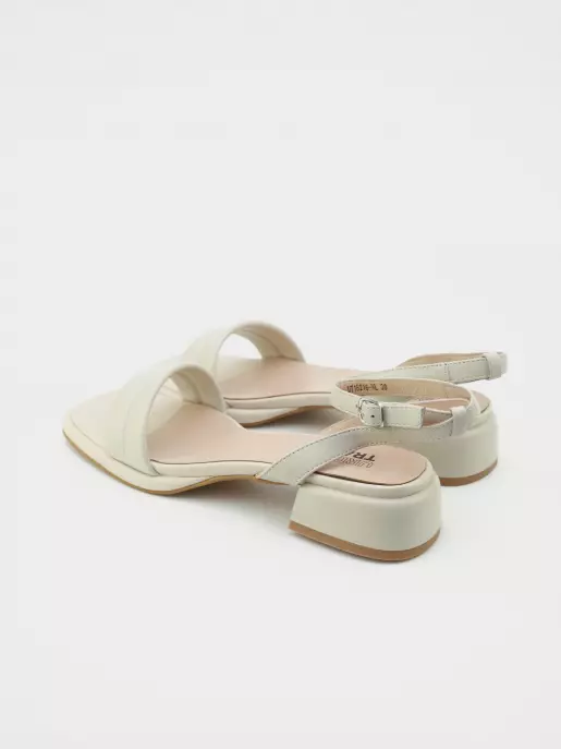 Female heeled sandals URBAN TRACE: beige, Summer - 03