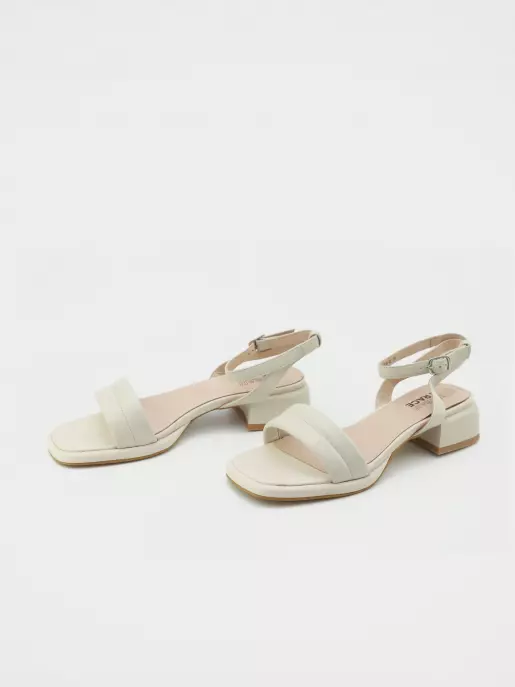 Female heeled sandals URBAN TRACE: beige, Summer - 04