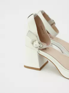Female heeled sandals URBAN TRACE:  white, Summer - 02