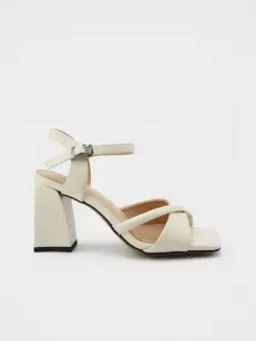 Female heeled sandals URBAN TRACE:  beige, Summer - 01