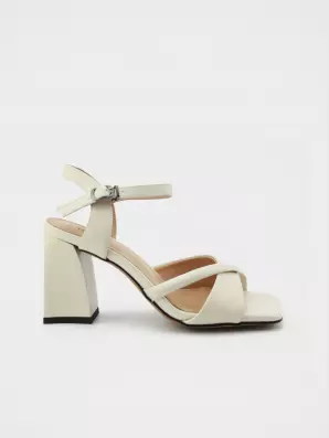 Female heeled sandals URBAN TRACE:  beige, Summer - 01