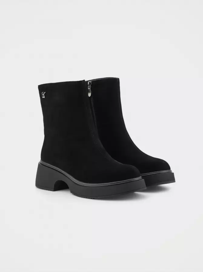 Female boots URBAN TRACE: black, Winter - 01