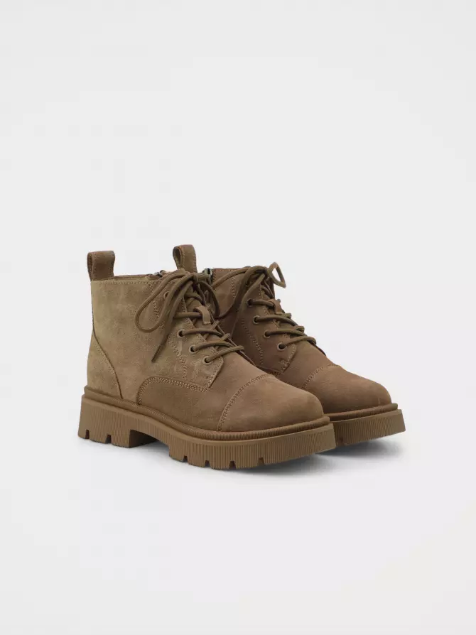 Female boots URBAN TRACE: beige, Winter - 01