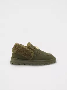 Women's loafers URBAN TRACE:  green, Winter - 01