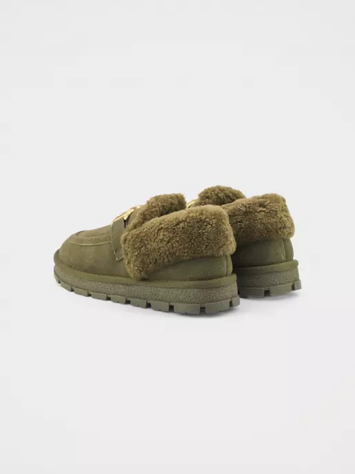 Women's loafers URBAN TRACE: green, Winter - 02