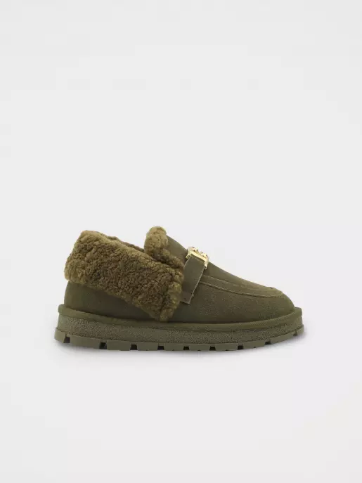 Women's loafers URBAN TRACE: green, Winter - 00