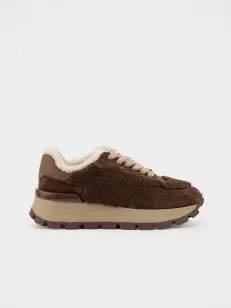 Female sneakers URBAN TRACE:  brown, Winter - 01