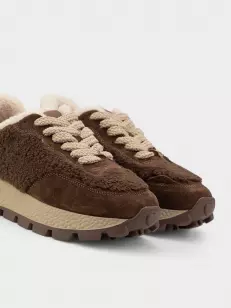 Female sneakers URBAN TRACE:  brown, Winter - 02