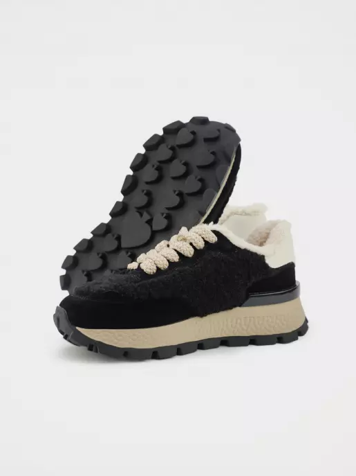 Female sneakers URBAN TRACE: black, Winter - 03