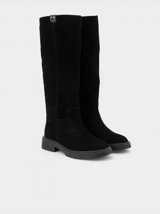 Female high boots URBAN TRACE: black, Winter - 01