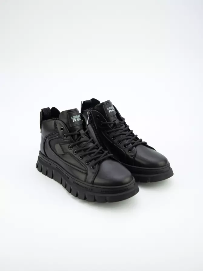 Male boots URBAN TRACE: black, Winter - 01