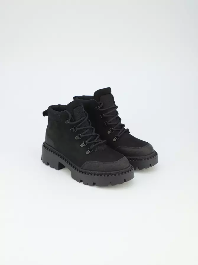 Female boots URBAN TRACE: black, Winter - 01