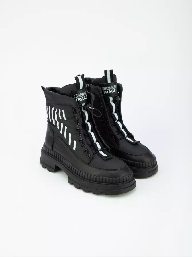 Female boots URBAN TRACE: black, Winter - 01