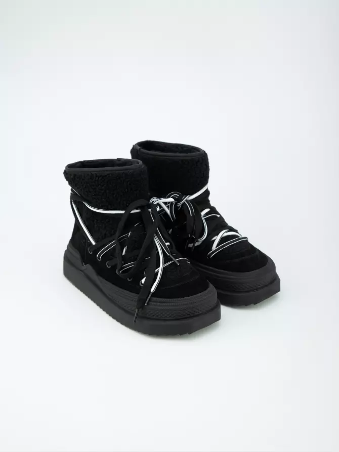 Female boots URBAN TRACE: black, Winter - 01