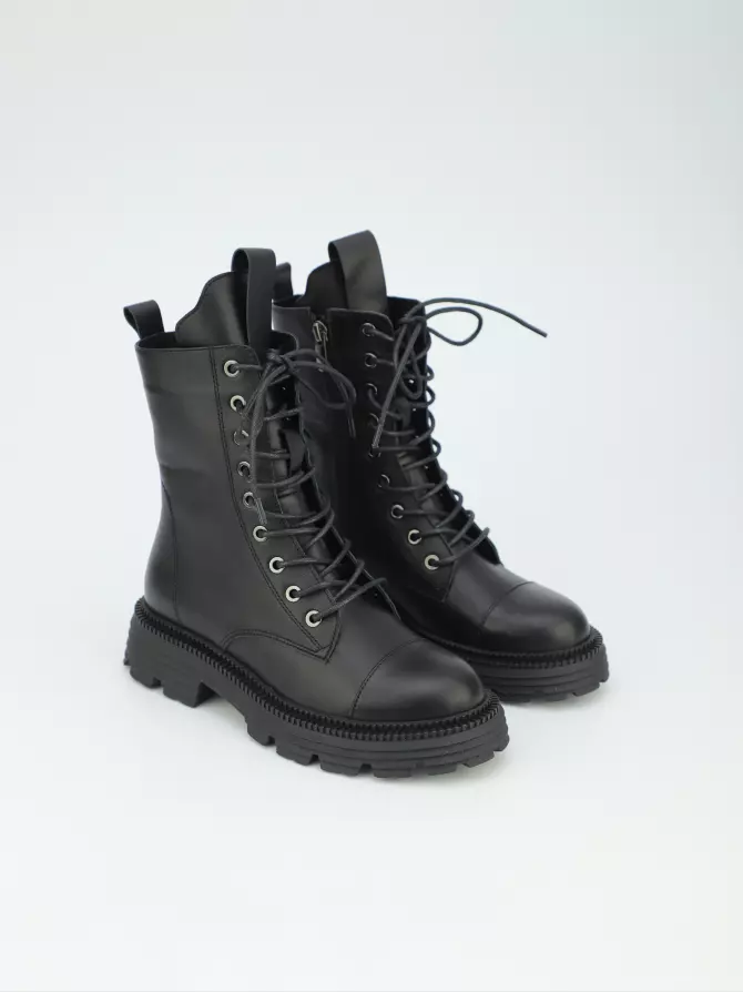 Female boots URBAN TRACE: black, Winter - 01