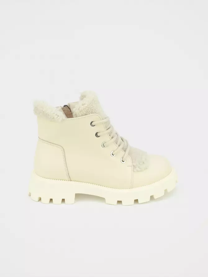 Female boots URBAN TRACE: beige, Winter - 00