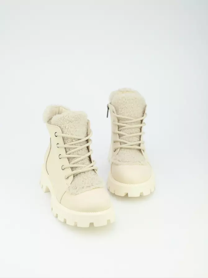 Female boots URBAN TRACE: beige, Winter - 03