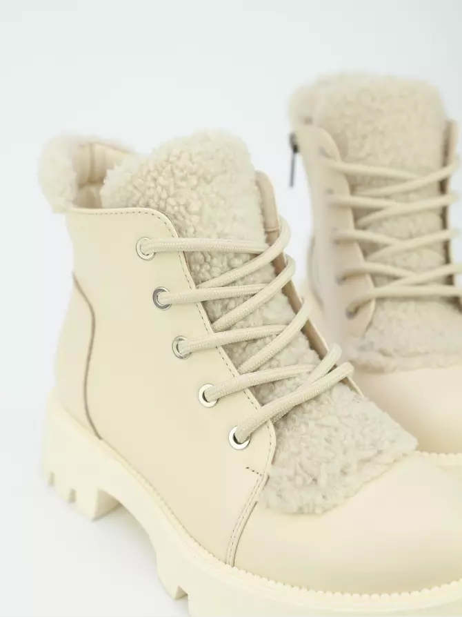 Female boots URBAN TRACE: beige, Winter - 04