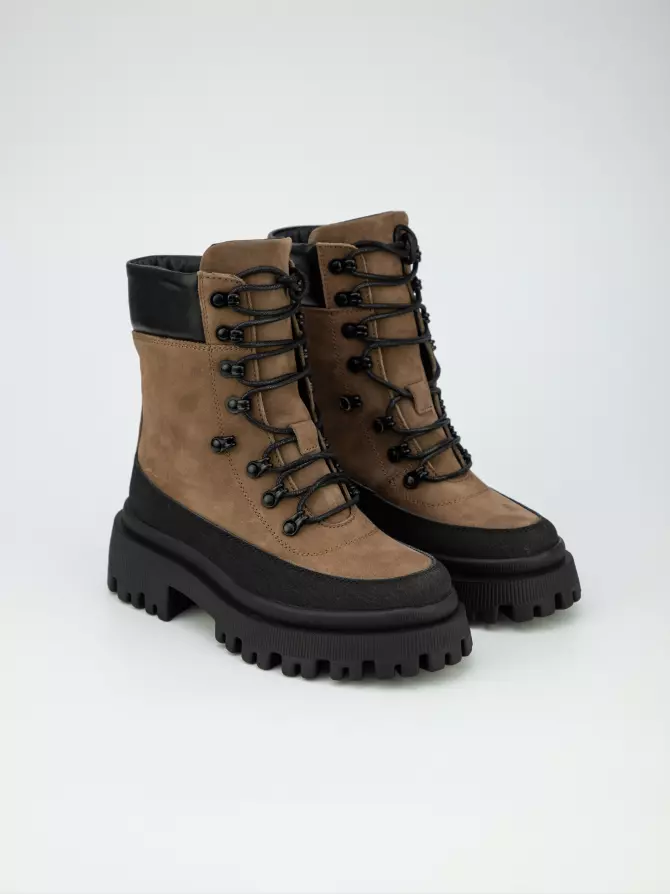 Female boots URBAN TRACE: beige, Winter - 01