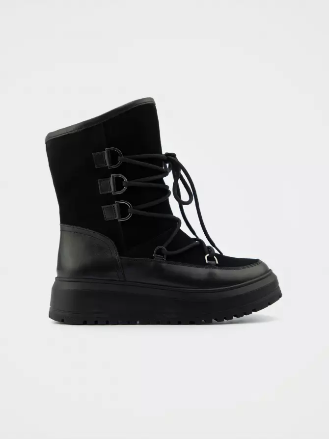 Female boots URBAN TRACE: black, Winter - 00