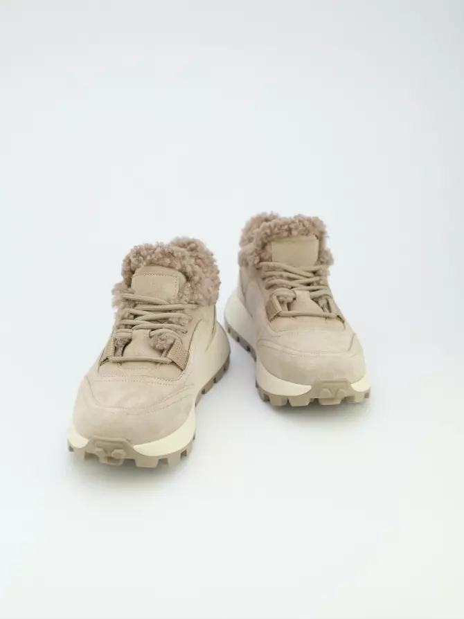 Female sneakers URBAN TRACE: beige, Winter - 04