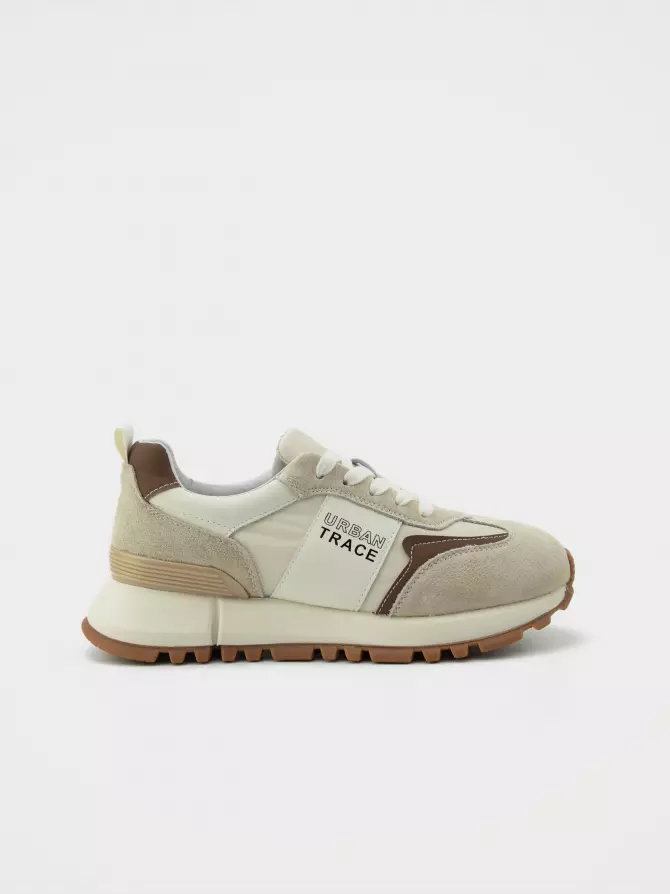 Female sneakers URBAN TRACE: beige, Summer - 00