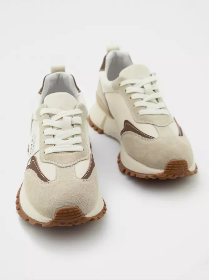 Female sneakers URBAN TRACE: beige, Summer - 04