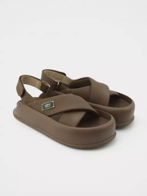 Women's sandals URBAN TRACE: brown, Summer - 01