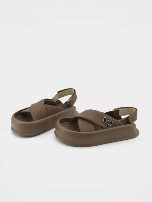 Women's sandals URBAN TRACE: brown, Summer - 04