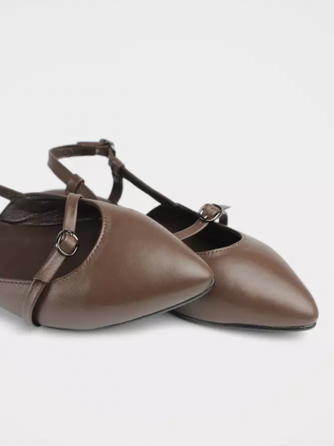 Female heeled sandals URBAN TRACE: brown, Summer - 02