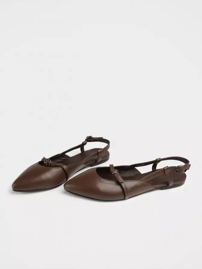 Female heeled sandals URBAN TRACE: brown, Summer - 04