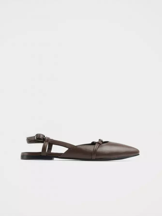 Female heeled sandals URBAN TRACE: brown, Summer - 00
