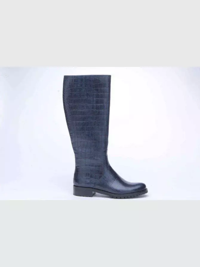 Female high boots Respect: blue, Winter - 00