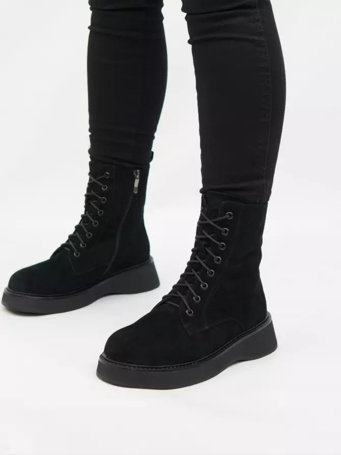 Female boots Respect: black, Winter - 06