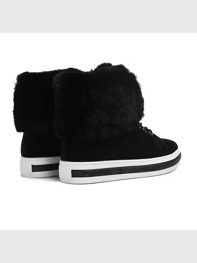 Female boots Respect: black, Winter - 02