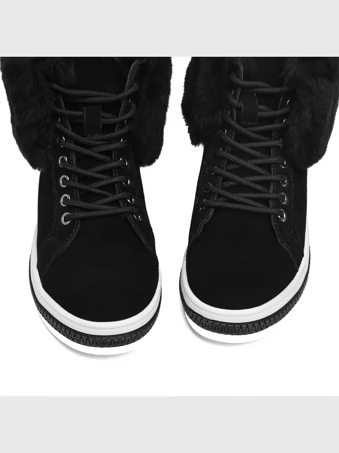 Female boots Respect: black, Winter - 03