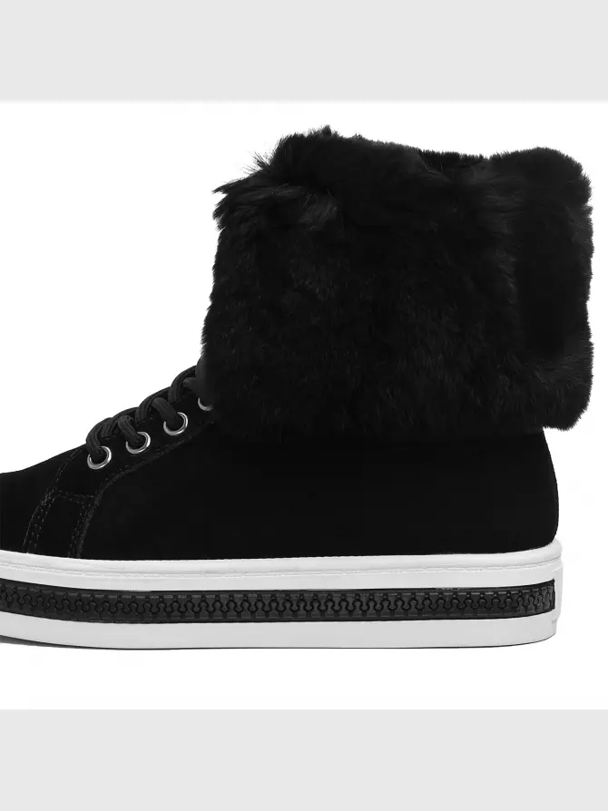 Female boots Respect: black, Winter - 04