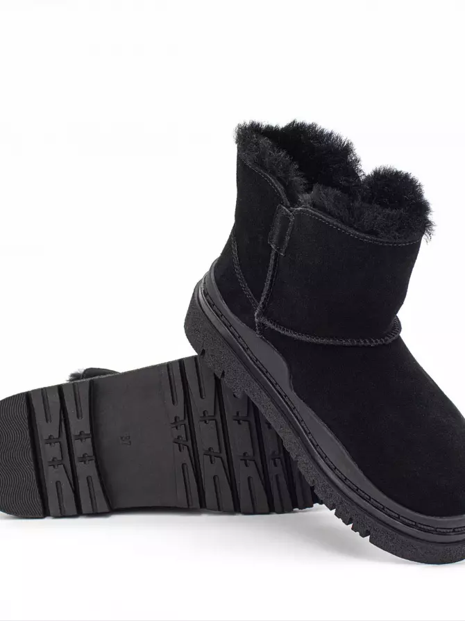 Female boots Respect: black, Winter - 02