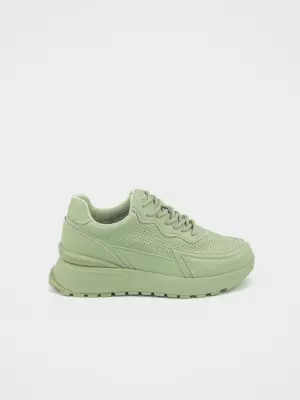 Female sneakers Respect:  green, Summer - 01