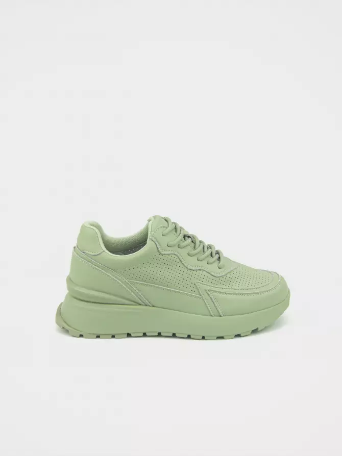 Female sneakers Respect: green, Summer - 00