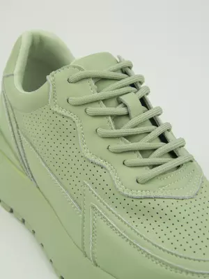 Female sneakers Respect:  green, Summer - 02