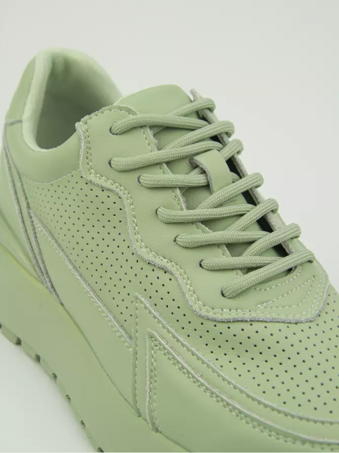 Female sneakers Respect: green, Summer - 02