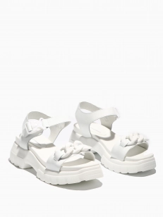 Female heeled sandals Respect:  white, Summer - 02