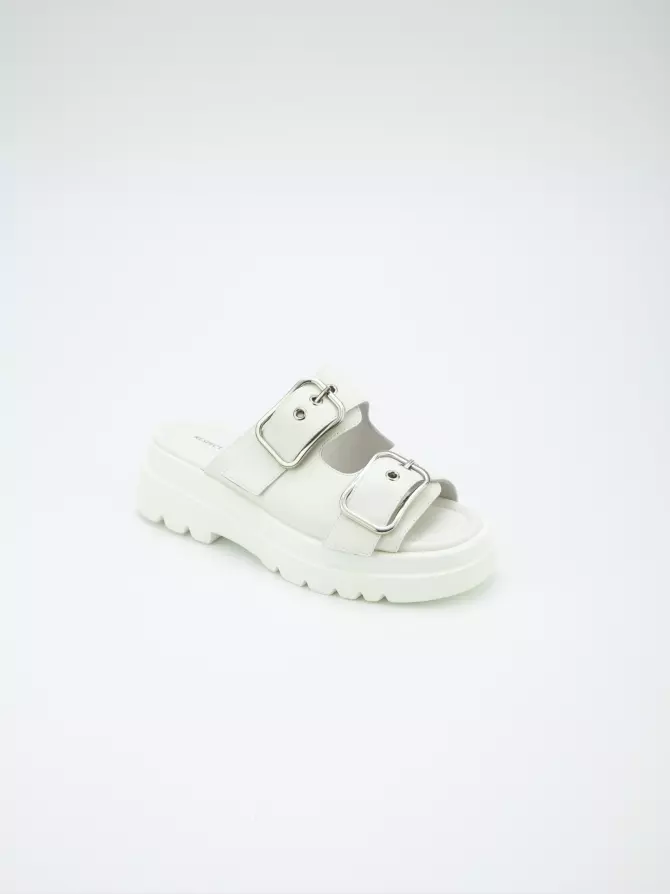 Women's clogs Respect: white, Summer - 01