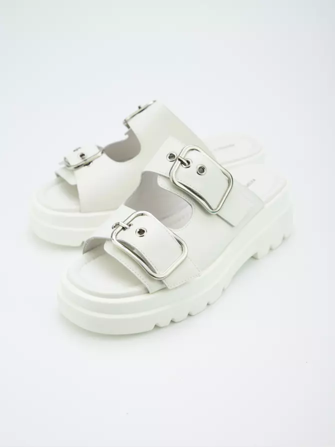 Women's clogs Respect: white, Summer - 03