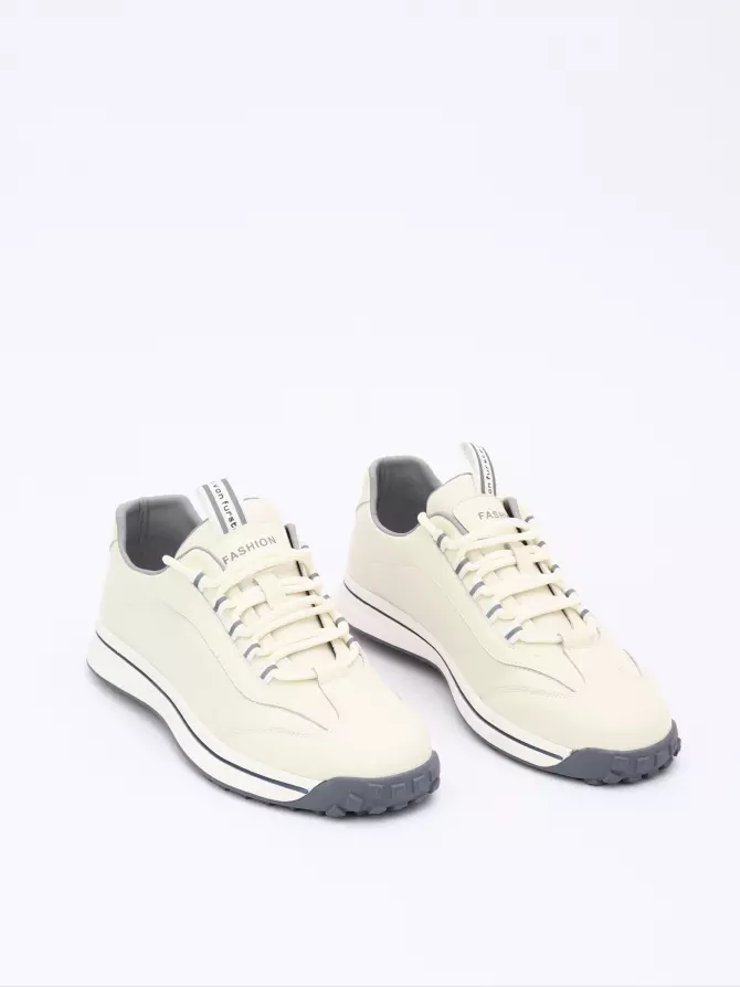 Male sneakers Respect: white, Summer - 01