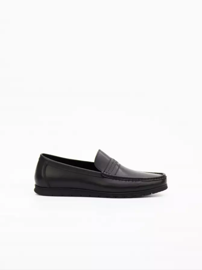 Male moccasins Respect: black, Summer - 00